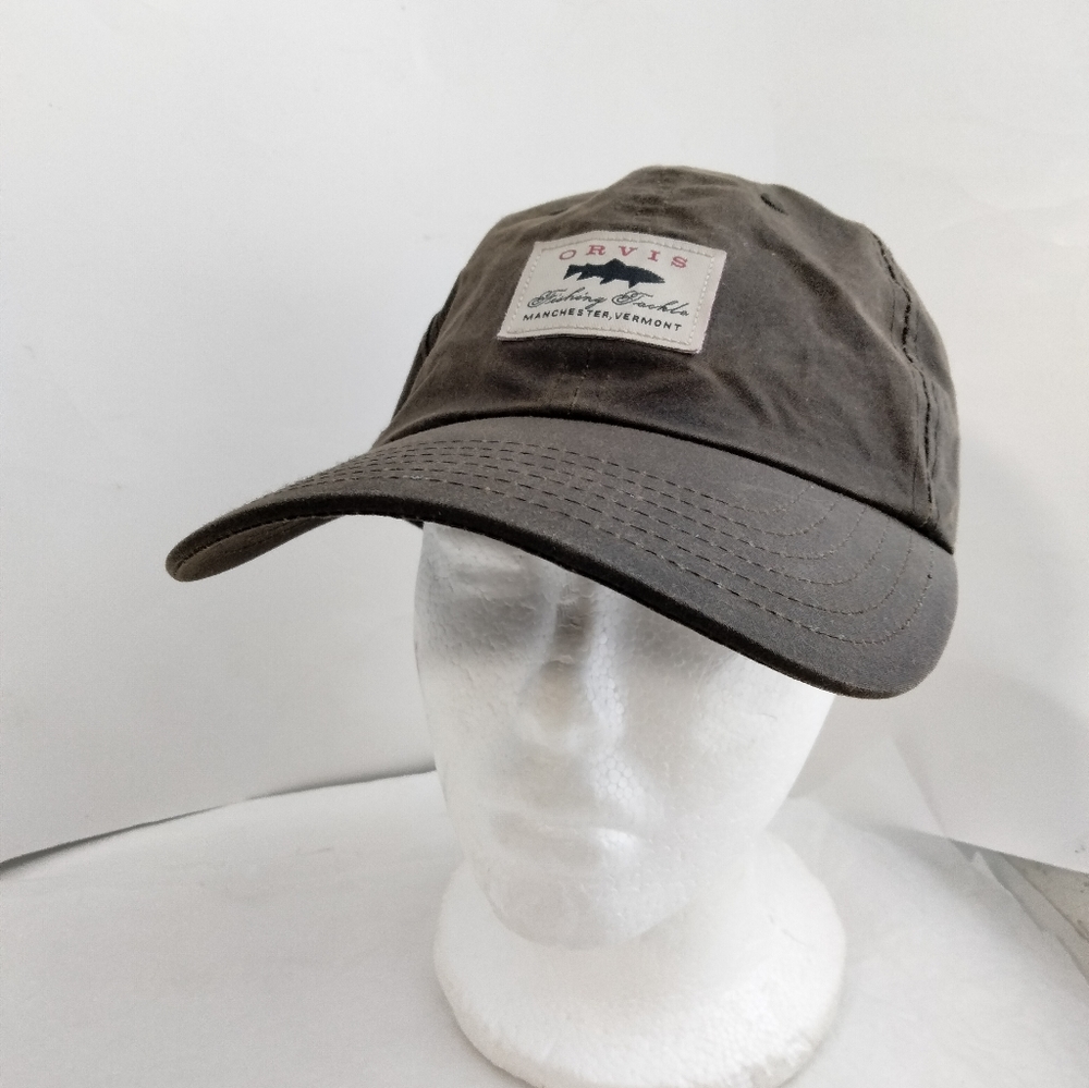 Orvis Waxed Canvas Ball Cap Hat, Olive Green Gem
